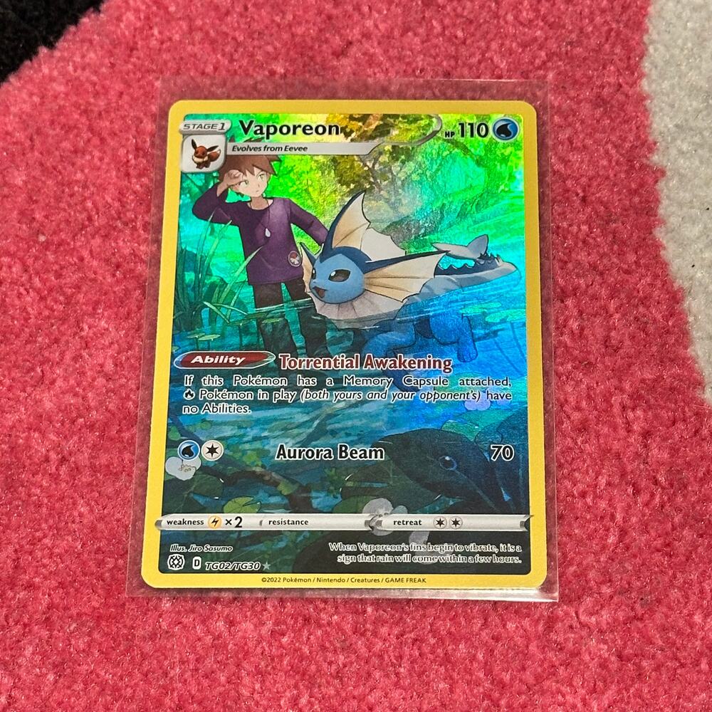 Vaporeon #TG02 – Pokémon Brilliant Stars Trainer Gallery – As Pictured